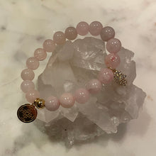 Load image into Gallery viewer, CHILDRENS COLECTION - ROSE QUARTZ - The Stone of Love with Protective Hand, 8mm (From 7 years)