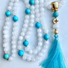 Load image into Gallery viewer, MALA - White Jade for Balance, Turquoise for Self Expresssion