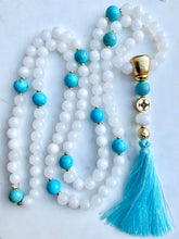 Load image into Gallery viewer, MALA - White Jade for Balance, Turquoise for Self Expresssion