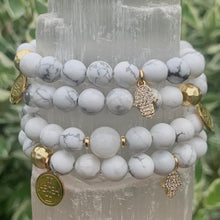 Load image into Gallery viewer, HOWLITE - The Stone of Emotional Healing & Balance, 8 mm "SUMMER COLLECTION"