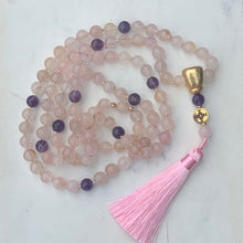 Load image into Gallery viewer, MALA - Rose Quartz for Love, Amethyst for Health and Wealth