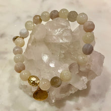 Load image into Gallery viewer, MOONSTONE & NATURAL STRIPED AGATE The Stones of Feminine Energy & Success, 8mm