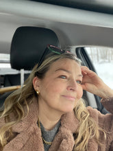 Load image into Gallery viewer, "GRACE" 18K GOLD, Brass Teardrop Hubs/Earrings, Length: 2.0 cm/ Width:1.0 cm