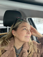 Load image into Gallery viewer, "GRACE" 18K GOLD, Brass Teardrop Hubs/Earrings, Length: 2.0 cm/ Width:1.0 cm