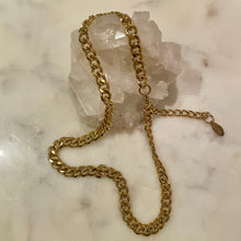 Load image into Gallery viewer, "GRACE" 18K GOLD Plated on 304 Steinless Steel, Diamond Cut Cuban Link Chain Necklace, Length: 40,0 cm/ Width: 1.0 cm
