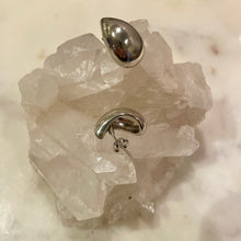 Load image into Gallery viewer, "GRACE" Silver PLATINUM Brass Teardrop Hubs/Earrings, Length: 2.0 cm/ Width:1.0 cm