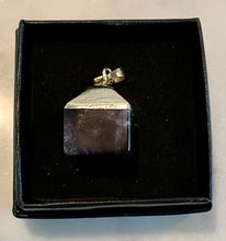 Load image into Gallery viewer, AMETHYST, CRYSTAL JEWELRY CUBE, 18 CARAT GOLD COATING, 1,2cm
