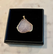 Load image into Gallery viewer, CLEAR QUARTZ CRYSTAL JEWELRY PENDANT, GOLD COATING, 5cm