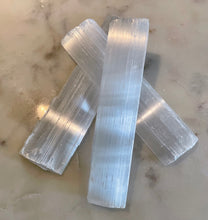 Load image into Gallery viewer, THE MAGIC SELENITE CRYSTAL WAND, INTERIOR - The Stone of Purity & Protection