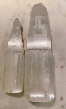 Load image into Gallery viewer, "ENERGY TOWER" OF SELENITE, INTERIOR - The Stone of Purity & Protection, Medium