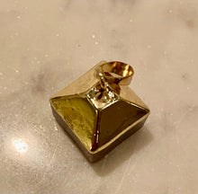 Load image into Gallery viewer, AMETHYST, CRYSTAL JEWELRY CUBE, 18 CARAT GOLD COATING, 1,2cm