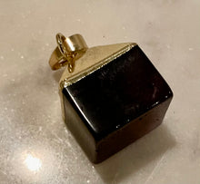 Load image into Gallery viewer, AMETHYST, CRYSTAL JEWELRY CUBE, 18 CARAT GOLD COATING, 1,2cm