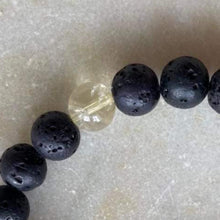 Load image into Gallery viewer, LAVA, CITRINE AND PIXIU DRAGON - The Protector of Wealth, 10mm