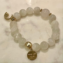 Load image into Gallery viewer, NATURAL WHITE MOONSTONE - The Goddess Stone, 10mm