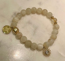 Load image into Gallery viewer, NATURAL CREME MOONSTONE - The Goddess Stone, 8mm