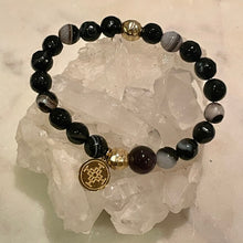 Load image into Gallery viewer, NATURAL BLACK AGATE - The Stone of Grounding and Protection, 8mm Faceted