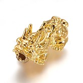 Load image into Gallery viewer, LAVA, CITRINE AND PIXIU DRAGON - The Protector of Wealth, 10mm