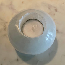 Load image into Gallery viewer, "WELCOME GOOD ENERGY" SELENITE TEALIGHT CANDEL HOLDER, INTERIOR - The Stone of Purity & Protection