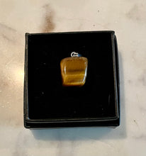 Load image into Gallery viewer, TIGER EYE, CRYSTAL JEWELRY PENDANT, SILVER COATING, 1,2cm