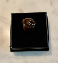 Load image into Gallery viewer, TIGER EYE, CRYSTAL JEWELRY PENDANT, SILVER COATING, 1,2cm