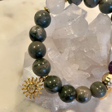 Load image into Gallery viewer, GREEN LINE JASPER - The Stone of Health and Inner Balance, 10mm