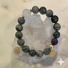 Load image into Gallery viewer, GREEN LINE JASPER - The Stone of Health and Inner Balance, 10mm