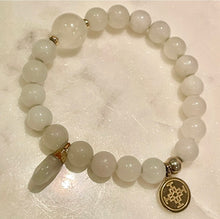 Load image into Gallery viewer, NATURAL WHITE MOONSTONE - The Goddess Stone, 8mm

